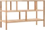 vidaXL Raft de baie, 100 x 40 x 65 cm, lemn de nuc masiv (247100) - vidaxl Biblioteca