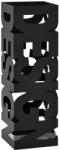 vidaXL Suport de umbrele, model Design, oțel, negru (246793) - vidaxl