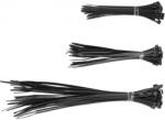  Kraftmann Kábelkötegelő készlet, fekete, 75 db, különböző méretek (BGS 1789) (BGS-1789)