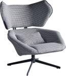 TEMPO KONDELA Scaun pivotant de lux, cu model / negru, KAILAN