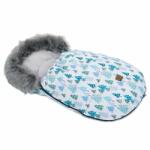 MT MTT LUX Bundazsák - Fehér alapon havas fenyőfák