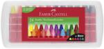 Faber-Castell Creioane colorate cerate Jumbo Faber-Castell 24 culori, cutie plastic (FC120034)