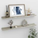 vidaXL Rafturi de perete, 2 buc. , gri beton, 80x9x3 cm (326701) Raft