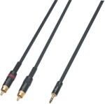 Soundsation WM-MJ2RCA30 - Wiremaster adapterkábel Mini jack sztereo 3.5 - 2 x RCA / 3m - E925E
