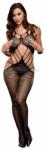 BACI Criss Cross Crotchless Bodystocking Bac5008blk - Os