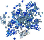 Amscan Confetti Happy Birthday - mix albastru