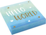 Amscan Șervețele Hello World - albastru 33 x 33 cm