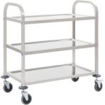 vidaXL Cărucior de bucătărie 3 niveluri 96, 5x55x90 cm oțel inoxidabil (50914)