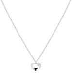 Ekszer Eshop 925 ezüst nyaklánc - tükörfényes szívecske csillaggal és gyémánttal