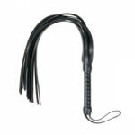Easytoys Flogger - puha műbőr korbács (fekete) - szexshop