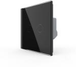 LIVOLO Intrerupator Dublu LIVOLO cu Touch din Sticla Securizata - Serie Noua - culoare negru