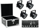 EUROLITE Set 4x LED PAR-56 HCL bk + Case + Controller - dj-sound-light