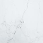 vidaXL Blat masă alb 60x60cm 6mm sticlă securizată, design de marmură (322255)