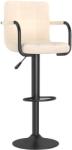vidaXL Scaun de bar, crem, material textil (334627)