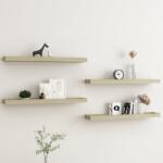 vidaXL Rafturi de perete Loggia, 4 buc. , stejar, 80x15x4 cm, MDF (330234) Raft