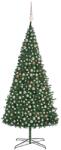 vidaXL Set brad de Crăciun artificial LED-uri & globuri, verde, 400 cm (3077838)