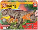 Educa Puzzle dinosaurus Tyrannosaurus Rex 3D Creature Educa lungime 61 cm 82 piese de la 6-9 ani (EDU19182)