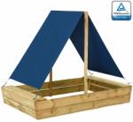 vidaXL Groapă de nisip cu acoperiș, 160x100x133 cm, lemn de pin tratat (3059957) - comfy