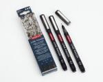 Derwent Set 3 linere, dimensiuni diferite (0.1-0.3-0.5 mm), varf subtire si uscare rapida, calitate premium, negru Derwent Professional 2305560 (2305560)