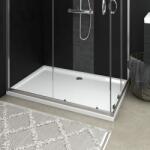 vidaXL Cădiță de duș dreptunghiulară din ABS, alb, 80x120 cm (148910) - comfy