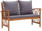 vidaXL Bancă de grădină cu perne, 119 cm, lemn masiv de acacia (310271) - comfy