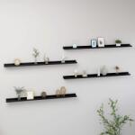 vidaXL Rafturi de perete, 4 buc. , negru, 115x9x3 cm (326671) - comfy Raft