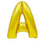  Arany színű, betű alakú fólia lufi, léggömb - A
