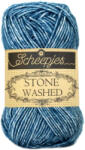 Scheepjes Stone Washed 805 Blue Apatite - kék pamut keverék fonal