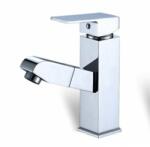 Inter Ceramic Стоящ смесител за умивалник Куарто ICF 1118549NEW, неръждаема стомана, хром, с изтеглящ душ, 17.2x15.7см (1118549NEW)