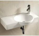 Inter Ceramic Мивка за баня ICC 7513, Inter Ceramic, стенен монтаж, с отвор за смесител, порцелан, бял, 75x45x13см (7513)