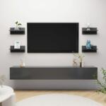 vidaXL Rafturi de perete, 4 buc. , gri, 40x11, 5x18 cm, PAL (807302) Raft