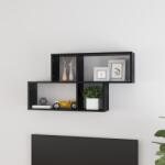 vidaXL Raft de perete, negru extralucios, 100x18x53 cm, PAL (807167) Raft