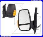 FORD TRANSIT 6 2019.05-től Visszapillantó tükör bal "RÖVID-karos" kívűlről állítható, domború tükörlappal, sárga irányjelzővel, fekete borítással (kar: 110mm) FD9137006