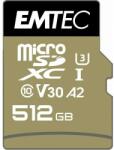 EMTEC microSDXC 512GB UHS-I/U1/V30/A2/C10 (ECMSDM512GXC10SP)