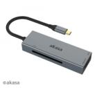 Akasa USB 3.2 Type-C 3-in-1 Kártyaolvasó (AK-CR-09BK)