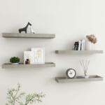vidaXL Rafturi de perete Loggia, 4 buc. , gri beton, 60x15x4 cm, MDF (330224) Raft