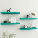 vidaXL Rafturi de perete Loggia, 4 buc. , albastru, 60x15x4 cm, MDF (330226) Raft