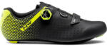 NorthWave Road Core Plus 2 országúti kerékpáros cipő, SPD-SL, fekete-neon sárga, 46-os
