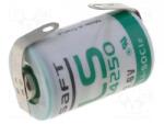 Saft LS14250CNR SAFT Elem: lítium 3, 6V 1/2AA forrfül forrasztáshoz Ø 14, 5x25mm