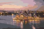  Festés számok szerint - Sydney éjjeli opera Méret: 40x60cm, Keretezés: Keret nélkül (csak a vászon)
