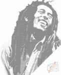  PontPöttyöző - Bob Marley Méret: 40x50cm, Keretezés: Keret nélkül (csak a vászon), Szín: Kék