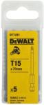 DEWALT Set 5 biti DeWALT DT7291 de torsiune Torx T15 70mm (DT7291) - yalco Set capete bit, chei tubulare