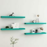 vidaXL Rafturi de perete Loggia, 4 buc. , albastru, 80x15x4 cm, MDF (330240) Raft