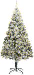 vidaXL Brad de Crăciun artificial cu LED&zăpadă, verde, 400 cm, PVC (3077742)