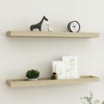 vidaXL Rafturi de perete Loggia, 2 buc. , stejar, 80x15x4 cm, MDF (330233) Raft