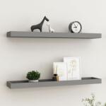 vidaXL Rafturi de perete Loggia, 2 buc. , gri, 80x15x4 cm, MDF (330231) Raft