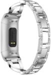 Edman Curea bratara metalica Edman luxury pentru Fitbit Charge 3, Argintiu