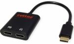 Roline Adapter USB C - 2xC, Audio + PD (12.03.3219)