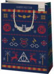 Cardex Green Grass Harry Potter karácsonyi minták nagy méretű prémium ajándéktáska 26x14x33cm (39547) - jatekshop