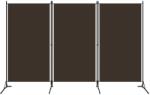 vidaXL barna 3 paneles paraván 260 x 180 cm (320732) - vidaxl